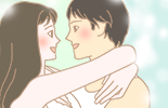 ドキドキする男女のイラスト