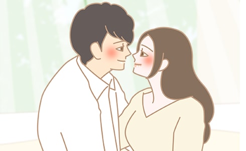 キス後はにっこり微笑む