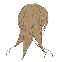 Step1髪を3つの束に分けます