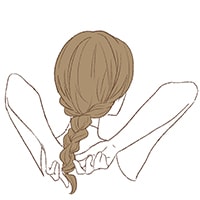 Step3三つ編みします