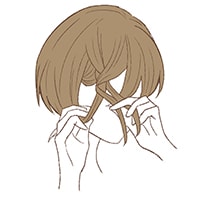Step1三つ編みを作る