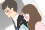 ギャップにドキッとする女性のイラスト