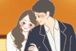 カラオケデートをする男女のイラスト
