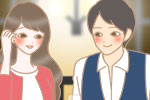 飲み会の席で「下ネタ」を振る男性のイラスト